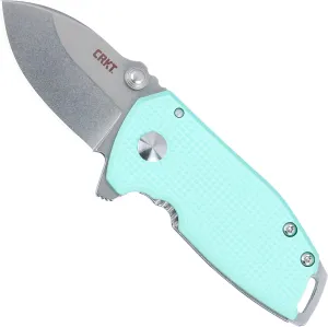 CRKT Squid Compact Everyday Carry Assisted Folding Knife with Frame Lock: D2 Plain Edge Blade, G10 Handle, Pocket Clip, 2485B