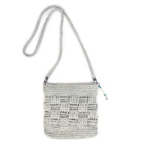 Crochet Mini Bag - Handmade Crochet Cotton Yarn Crossbody Bag - Includes Free Custom Name Tag Keychain - Crochet Small Bag - Phone Bag