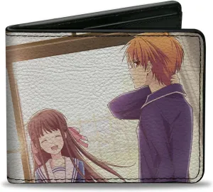 Crunchyroll Wallet, Bifold, Fruits Basket Welcome Back Four Character Group Scene, Vegan Leather