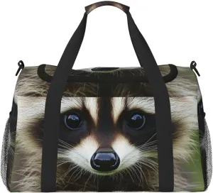 Cub Raccoon Travel Duffel Bag Tote Bag Sports Gym Bag For Women And Men