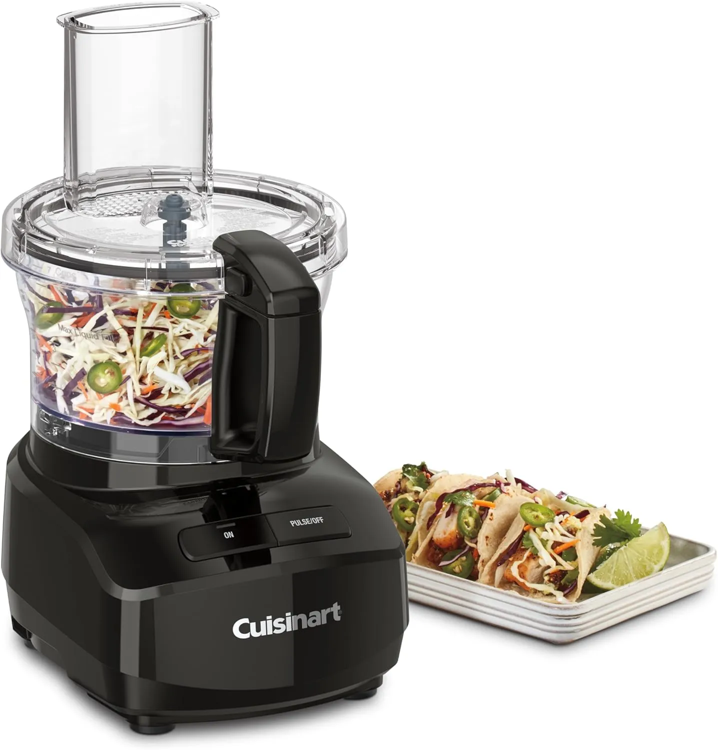 Cuisinart 7-Cup Sleek and Modern Design Food Processor with Two Easy Controls and Universal Blade for Chopping, Mixing, and Dough (Black)