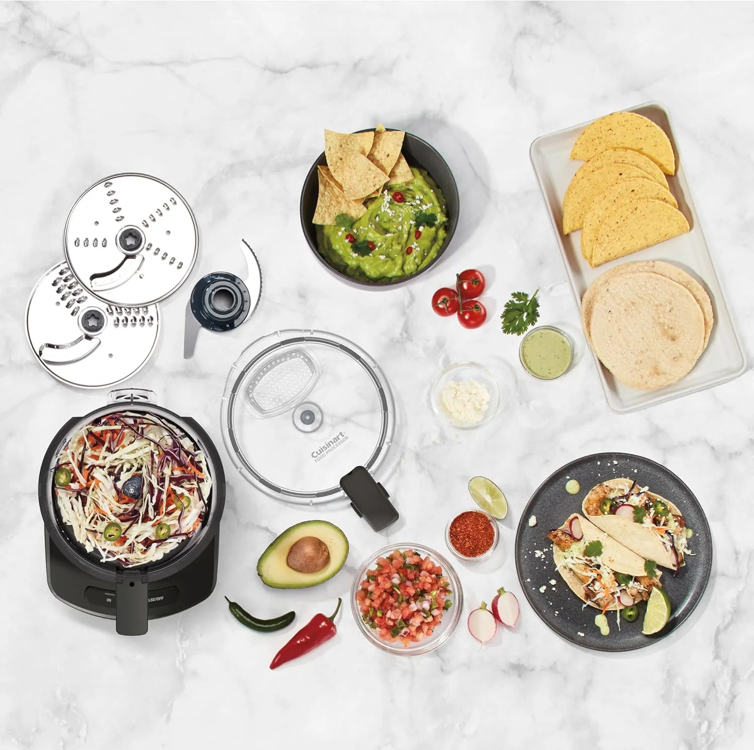 Cuisinart 7-Cup Sleek and Modern Design Food Processor with Two Easy Controls and Universal Blade for Chopping, Mixing, and Dough (Black)