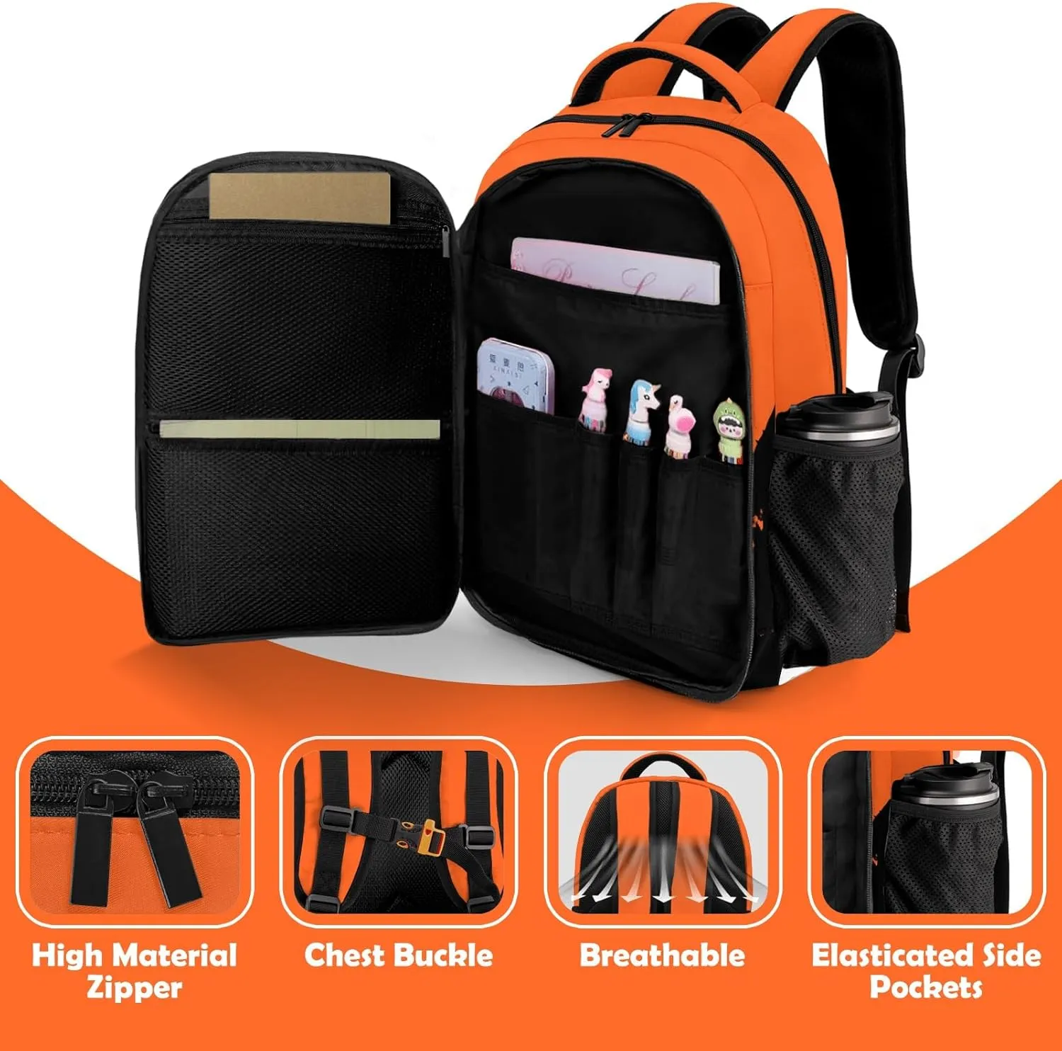 Custom Backpack for Boys, Lightweight Backpack Set with Lunch Bag and Pencil Case 3 pcs, Schoolbag for Elementary Junior High Students 6-8 10-12 14-16, Basketball