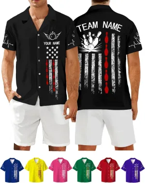 Custom Bowling Shirts for Men with Name, Personalized Retro Bowling Jersey Unisex Vintage Shirt Customizable Team Gifts