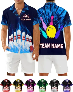 Custom Bowling Shirts for Men with Name, Personalized Retro Bowling Jersey Unisex Vintage Shirt Customizable Team Gifts
