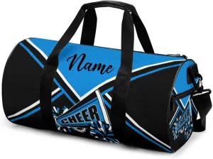 Custom Cheer Bags for Cheerleaders, Personalized Cheerleading Bag with Name Sports Duffle Bag Gym Travel Perform Training Bag (Blue)