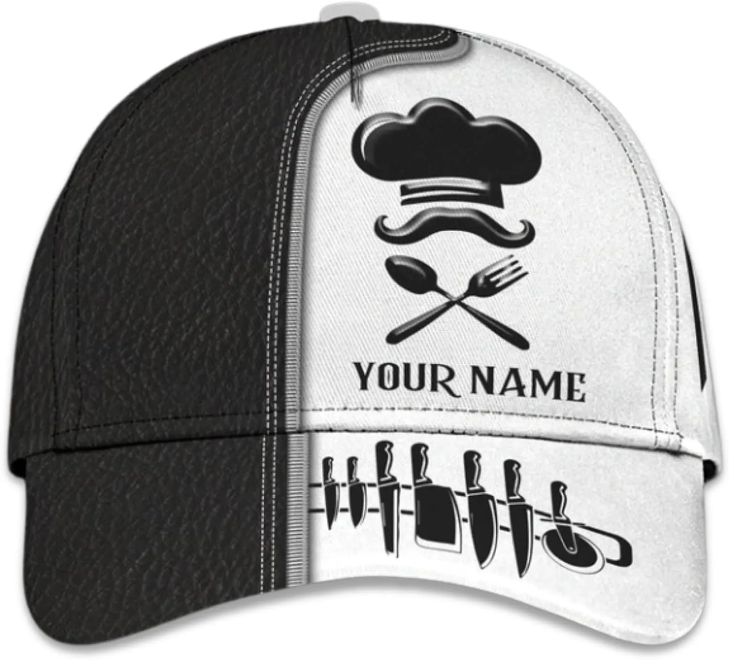 Custom Chef Baseball Cap, Personalized Cooking Hat with Name,Chef Cap,3D Chef Hat for Men Women,Chef Gifts for Birthday