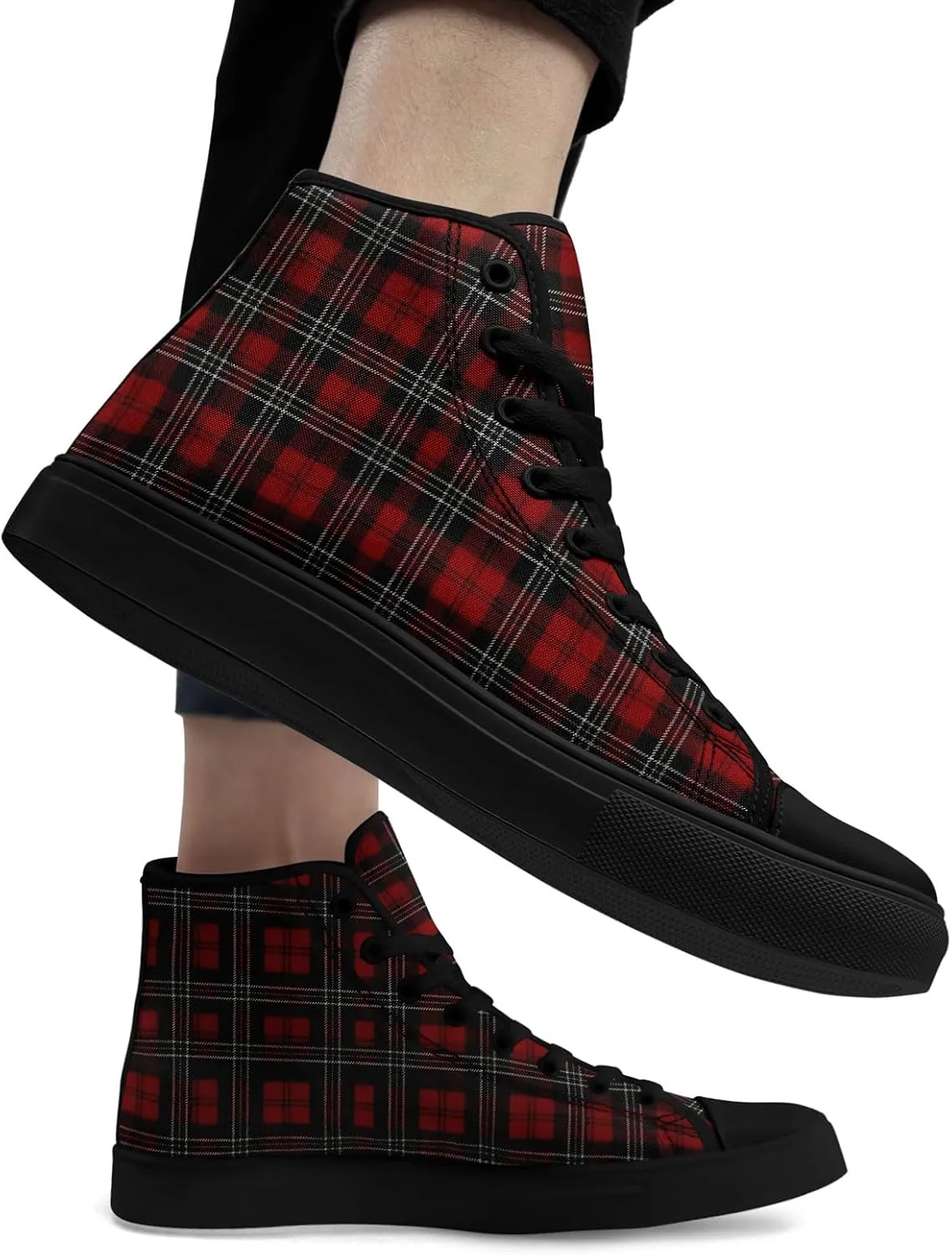 Custom High-Top Canvas Sneakers with Your Logo Image Name Words Trendy Casual Comfort Light Weight Fashion Daily Wear Shoes