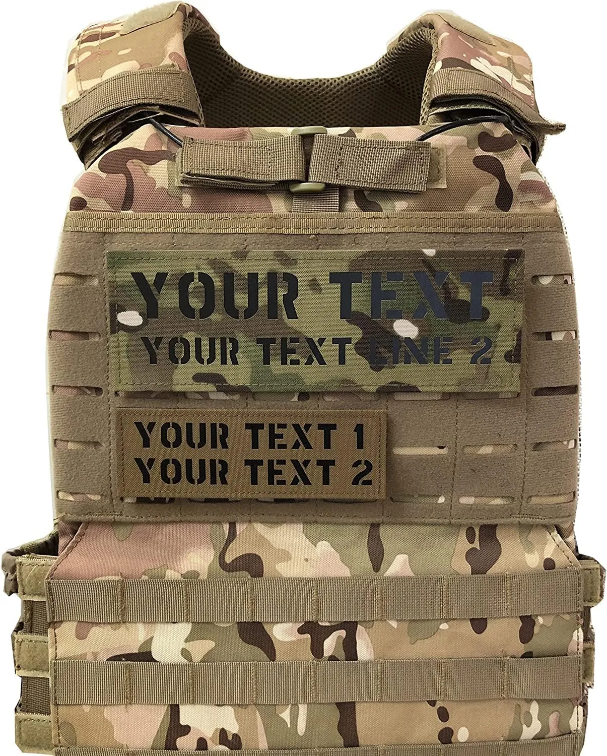 Custom IR Infrared Reflective Name Tape, Customizable Text Personalized Patch with Hook Loo(Customizable, 8.5x3 Inch)