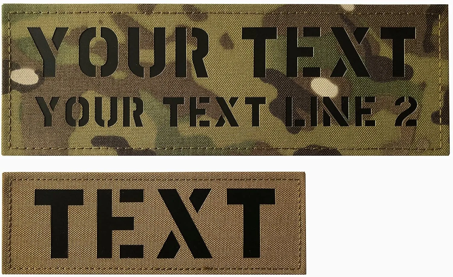 Custom IR Infrared Reflective Name Tape, Customizable Text Personalized Patch with Hook Loo(Customizable, 8.5x3 Inch)