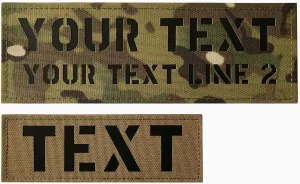 Custom IR Infrared Reflective Name Tape, Customizable Text Personalized Patch with Hook Loo(Customizable, 8.5x3 Inch)