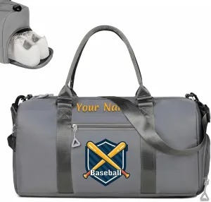 Custom Name Sports Bag,Personalized Duffel Bag with Embroidered Name,Overnight Travel Bag with Wet/Dry Pockets & Shoe Compartment