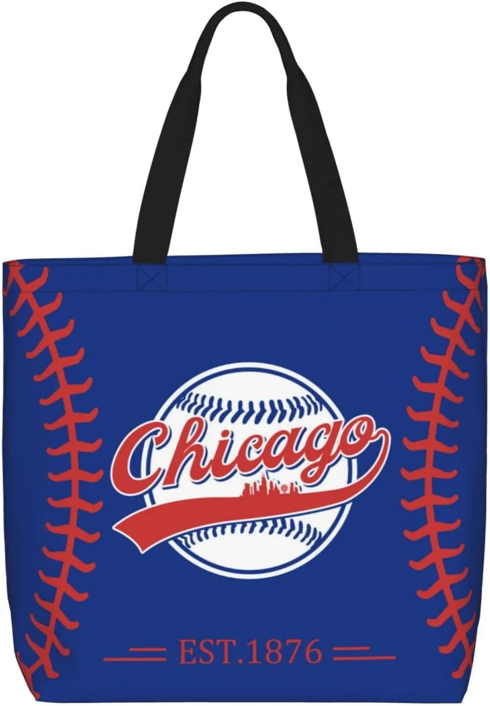 Custom Shoulder Bag Handbag,Personalized Custom Baseball Style Tote Bag,Large Shoulder Tote for Women Men Gift