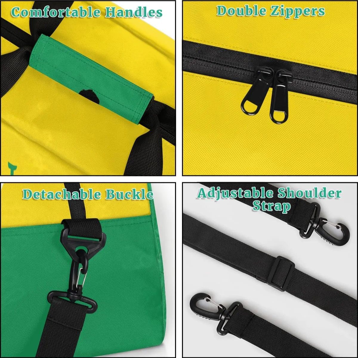 Custom Sport Duffel Bag for Boys, Personalized Kids Gym Bag, Overnight Weekender Bags for Teens, Travel Duffle Bag for Girls, Green Boxing