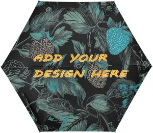 custom UV 50  duty umbrella Blue Black Strawberry for travel and golf portable and lightweight customizable umbrellas for rain compact auto open paraguas para lluvia y viento