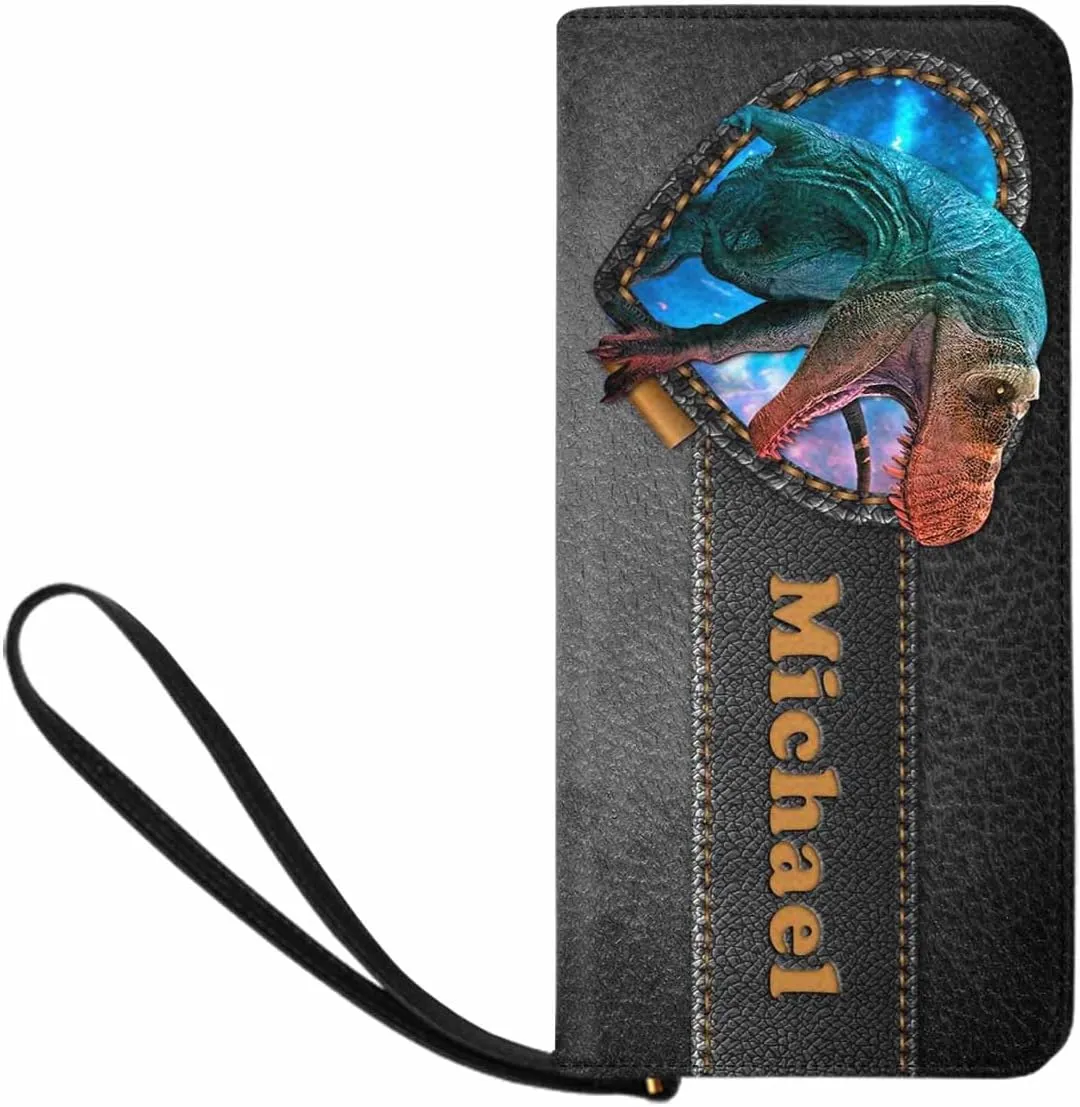 Custom Women's Gift Clutch Purse Wallet, Personalized Animal Women's Clutch Purse Wallet