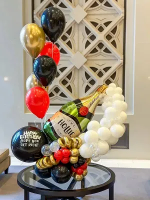 Customizable Champagne Bouquet - Personalize Any Age & Color
