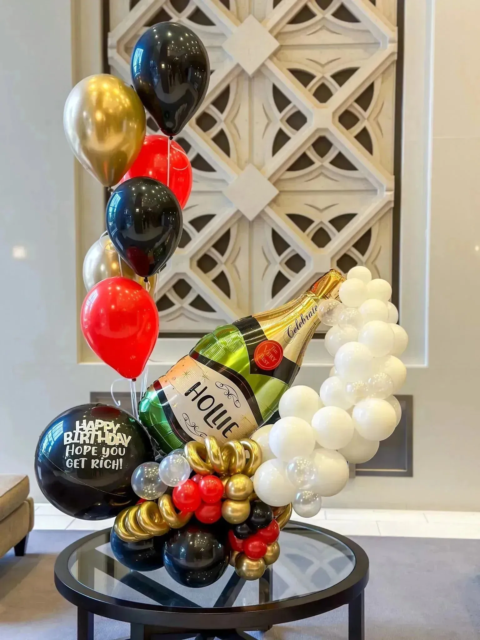 Customizable Champagne Bouquet - Personalize Any Age & Color