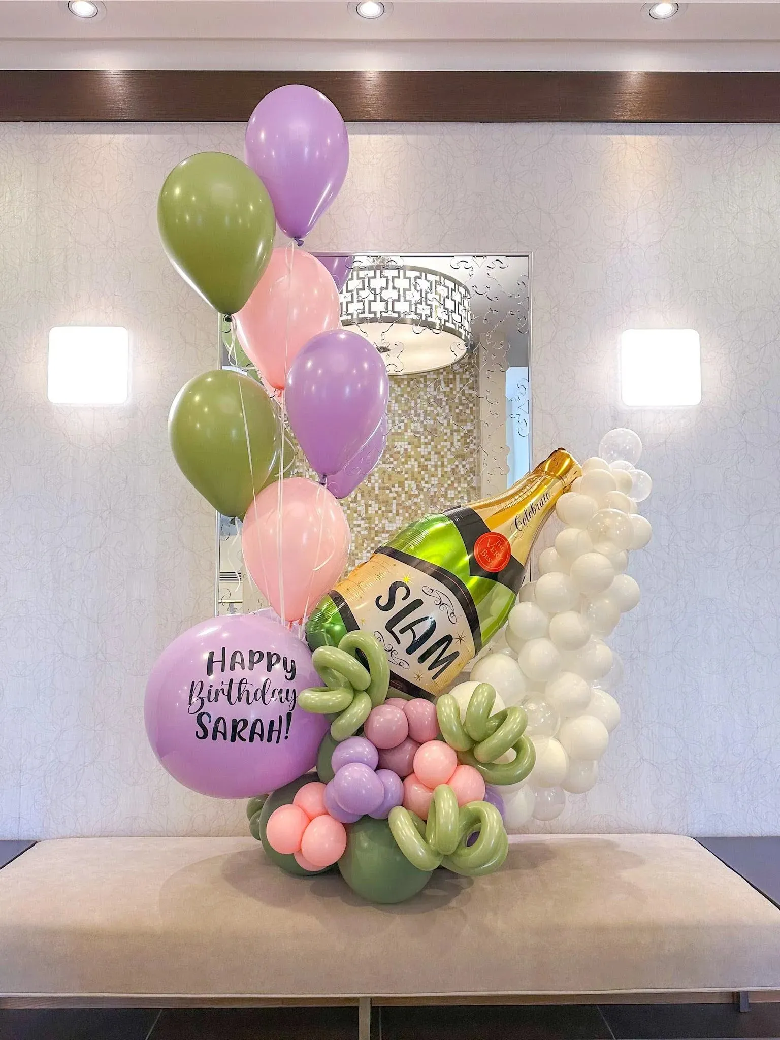 Customizable Champagne Bouquet - Personalize Any Age & Color