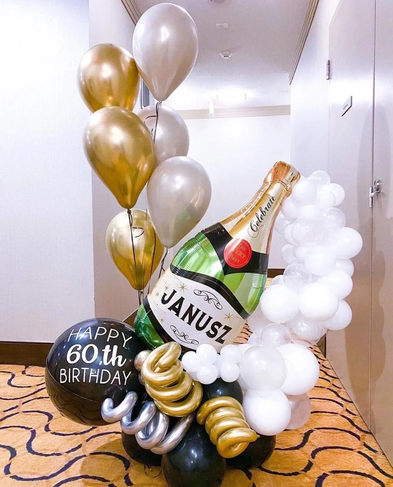 Customizable Champagne Bouquet - Personalize Any Age & Color
