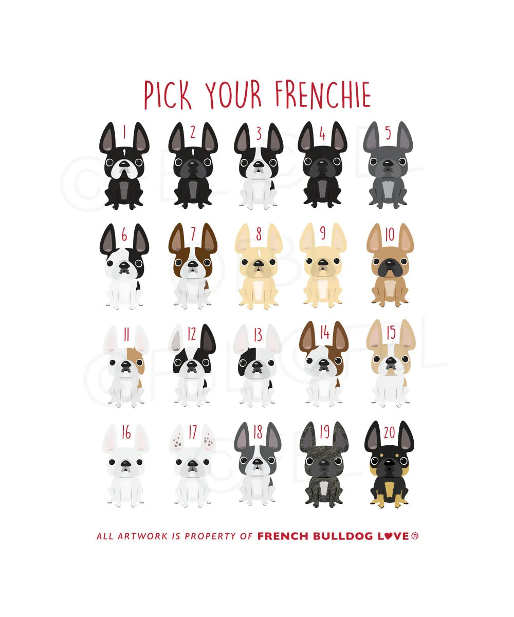 CUSTOMIZABLE Frenchie Rudolph French Bulldog Holiday Card