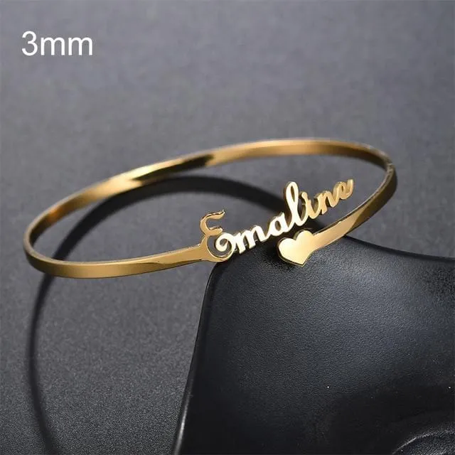 Customizable Name Cuff Bracelet