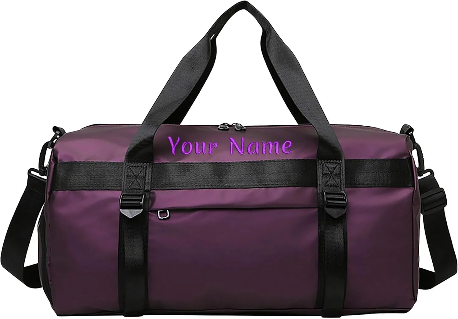 Customizable Sports Duffel Bag with Embroidery Option - 7 Color Reversible Travel and Gym Bag with Wet Bag and Shoe Compartment (19.7x9.8x9.8 in)