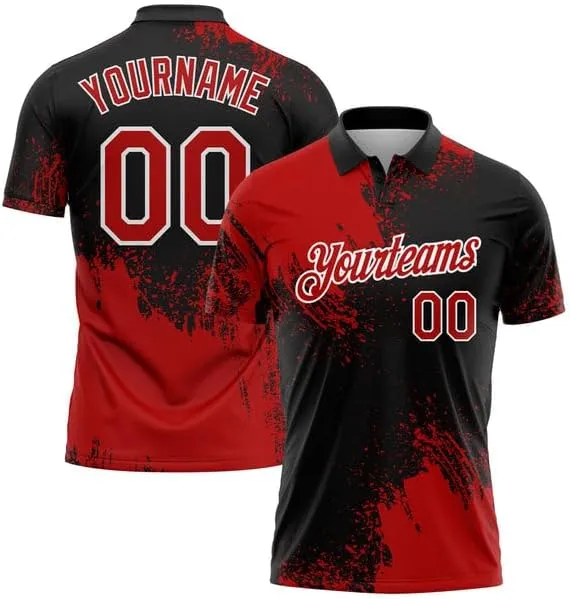 Customizable Team Name, Custom Jersey, Gold Black-White 3D Pattern Design Abstract Brush Stroke