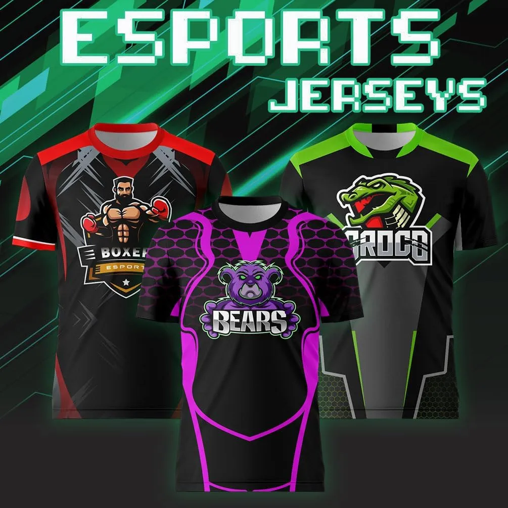 Customize Your Black Jersey with Name and Number Mens Team Uniforms Shirt for Esport Game Soccer Volleyball