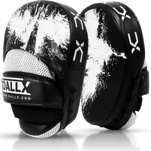 DALLX Sports Punch Mitts Target Focus Pads Hook and Jab Curved for MMA Training Martial Arts Karate Kickboxing Muay Thai with Adjustable Straps Ventilated