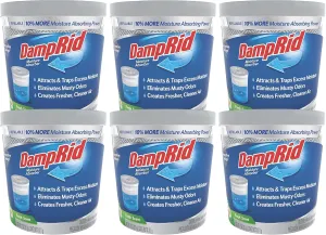DampRid Refillable Moisture Absorber, 11 oz., 6-Pack – Fresh Scent Moisture Absorbers, 10% More Absorbing Power*, Eliminates Musty Odors for Fresher, Cleaner Air