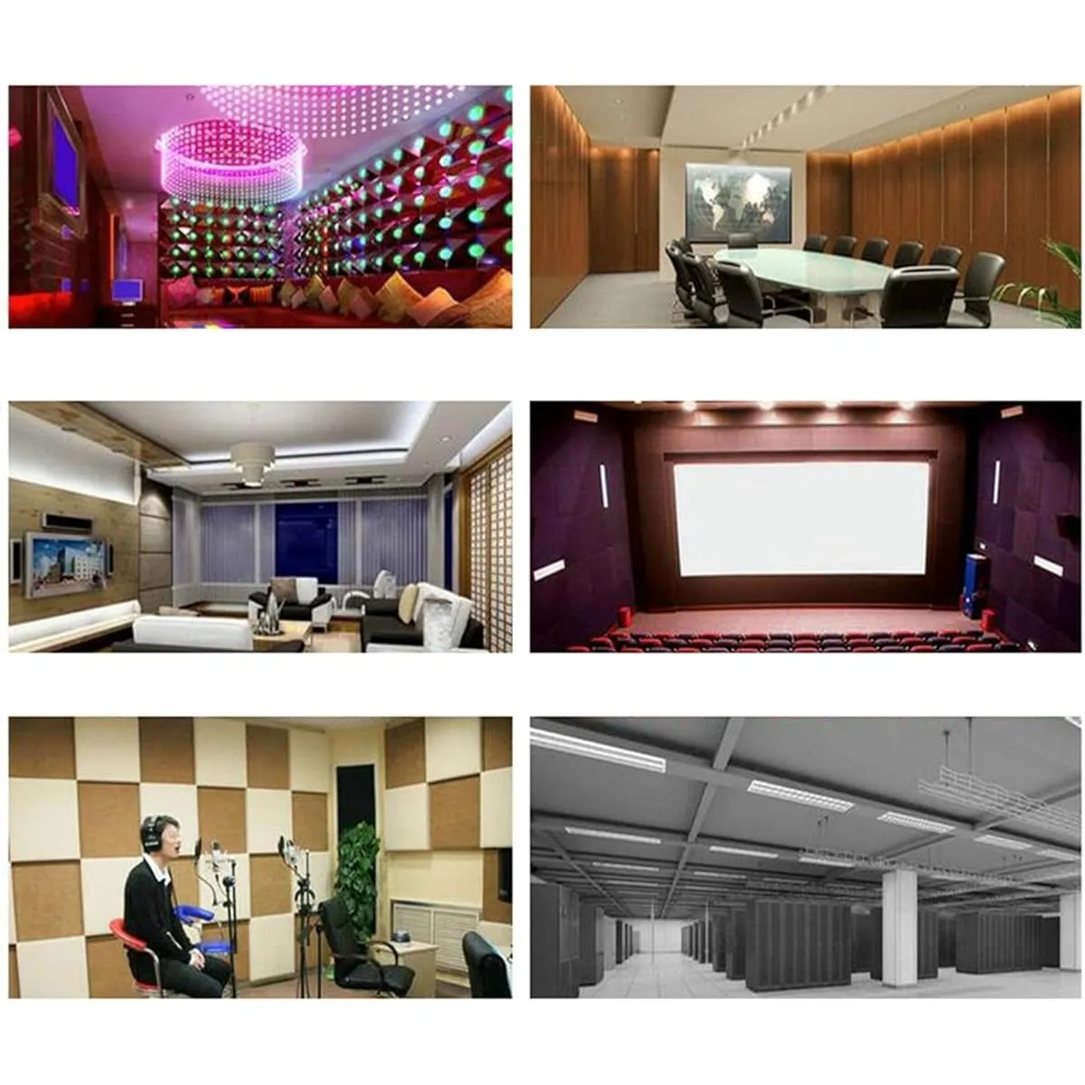 Dance Room Sound Absorbing Cotton, 3CM Thick Family Acoustic Panel Music Room Cinema Soundproof Foam 5 Square Meters (Black) (Beige)