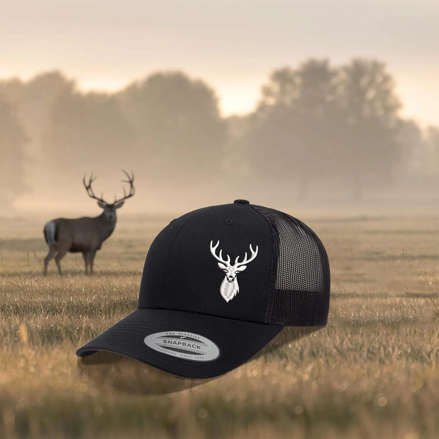 Deer Country Hats for Men & Women | AAA Quality Embroidered Deer Hunting Hat for Men & Women | Mesh Trucker hat