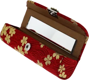 Delicate Lipstick Holder with Mirror Elegant Storage Box for Lip Gloss Perfume Jewelry Accessories Portable Makeup Organizer for Travel Outdoor Use and Everyday