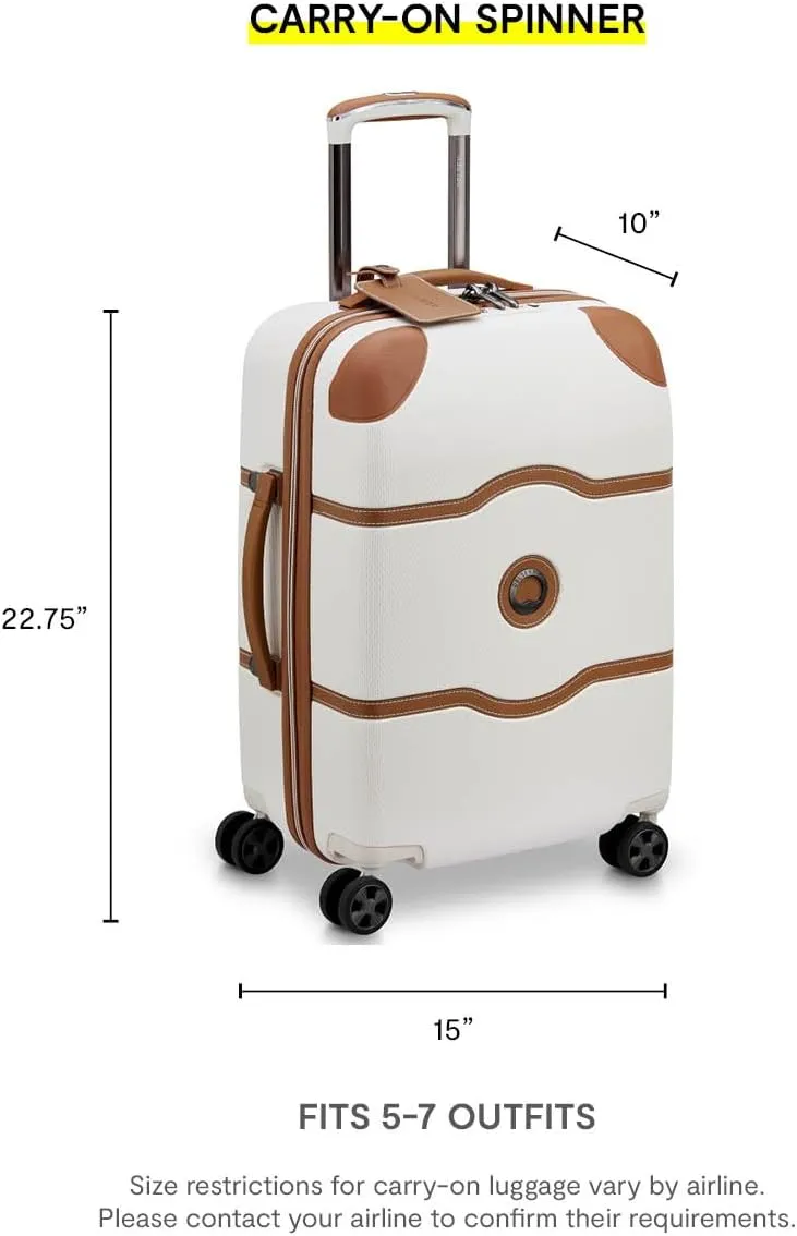 DELSEY PARIS Chatelet Air 2.0 Hardside Luggage with Spinner Wheels, Angora, 2 Piece Set, (20/28)