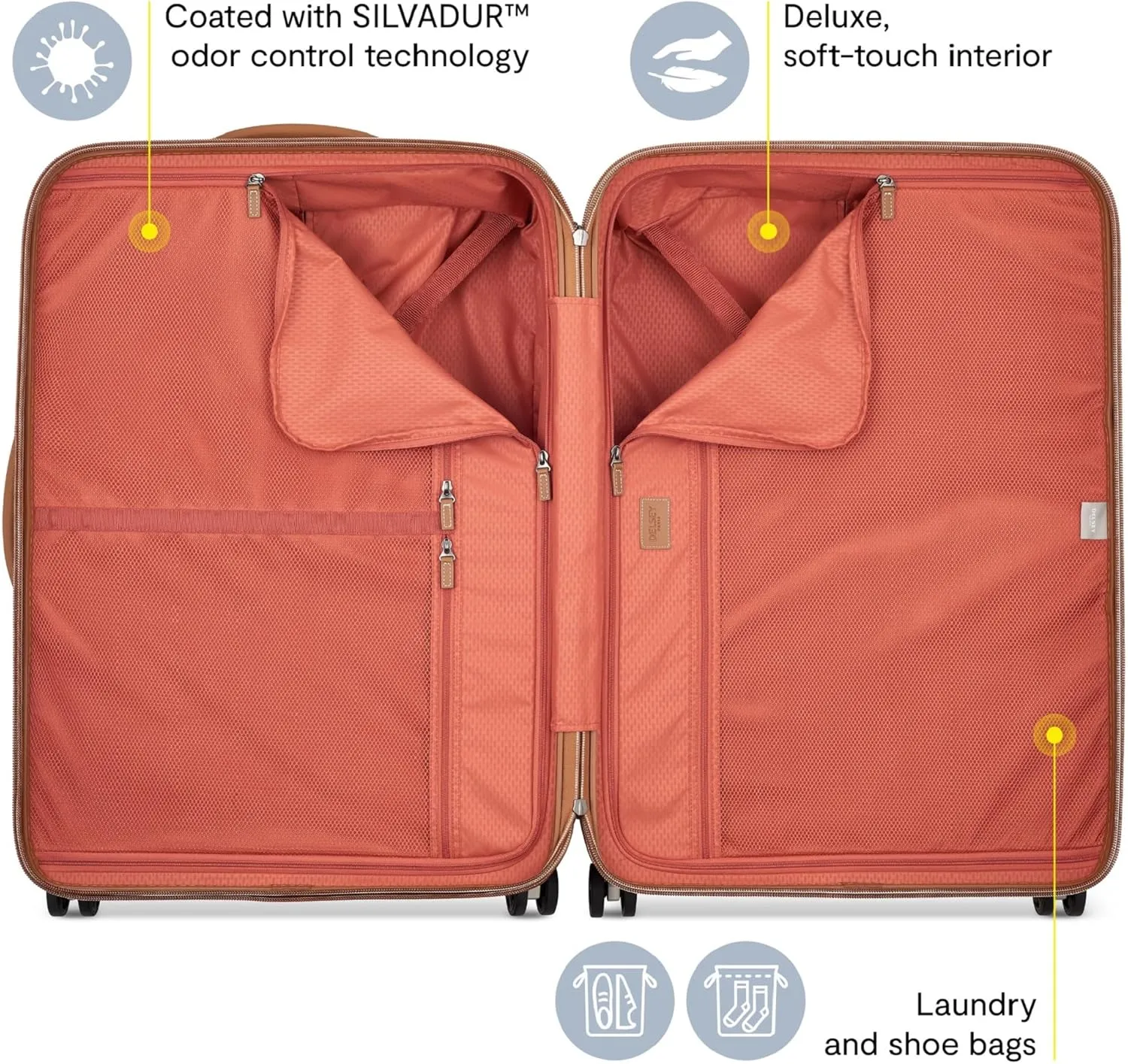 DELSEY PARIS Chatelet Air 2.0 Hardside Luggage with Spinner Wheels, Angora, 2 Piece Set, (20/28)