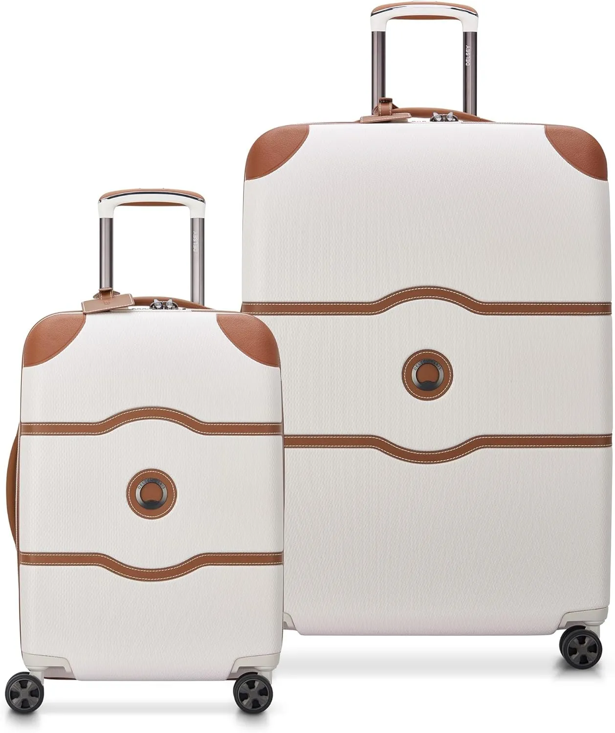 DELSEY PARIS Chatelet Air 2.0 Hardside Luggage with Spinner Wheels, Angora, 2 Piece Set, (20/28)