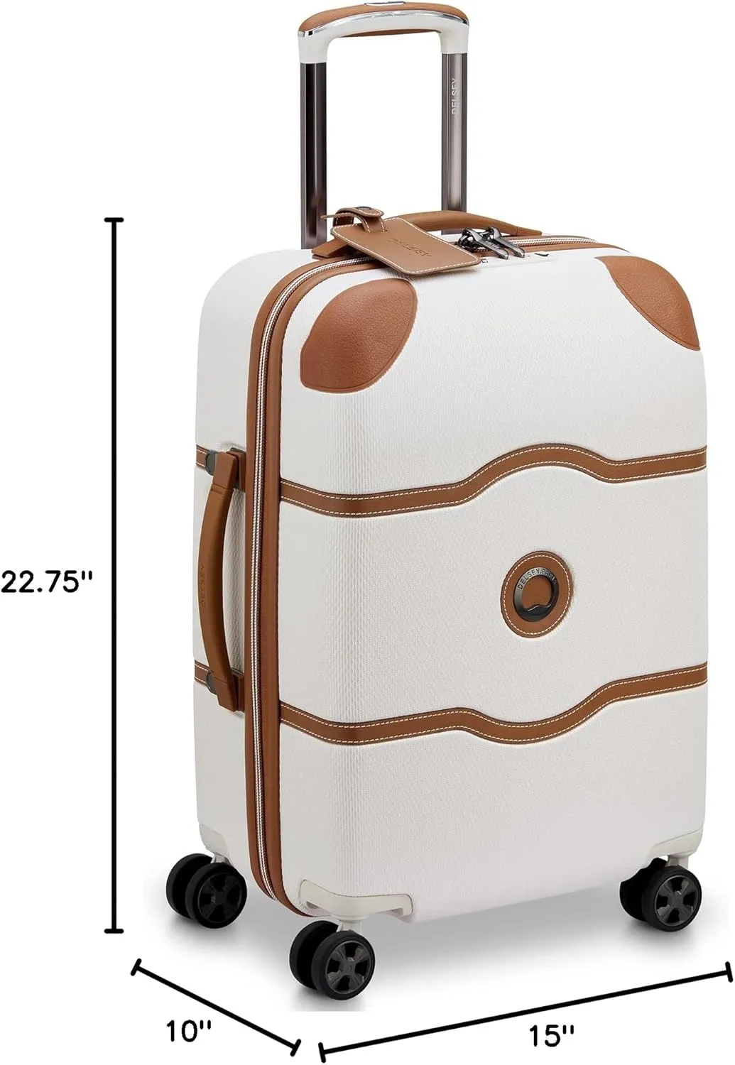 DELSEY PARIS Chatelet Air 2.0 Hardside Luggage with Spinner Wheels, Angora, 2 Piece Set, (20/Backpack)
