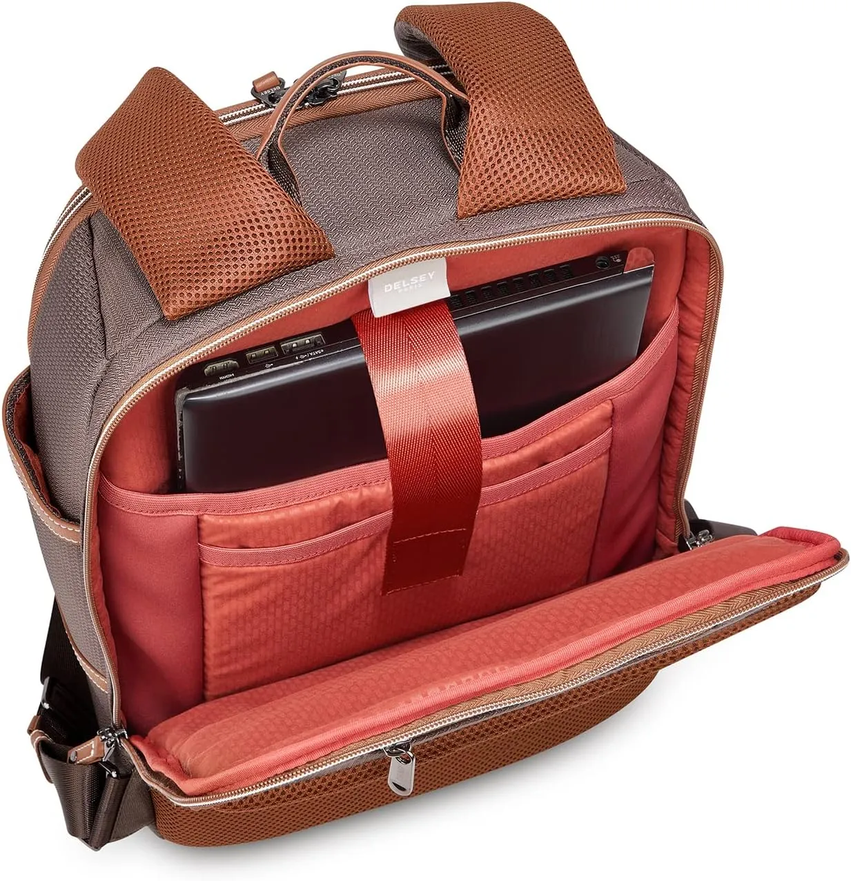 DELSEY PARIS Chatelet Air 2.0 Hardside Luggage with Spinner Wheels, Chocolate Brown, 2 Piece Set, (20/Backpack)