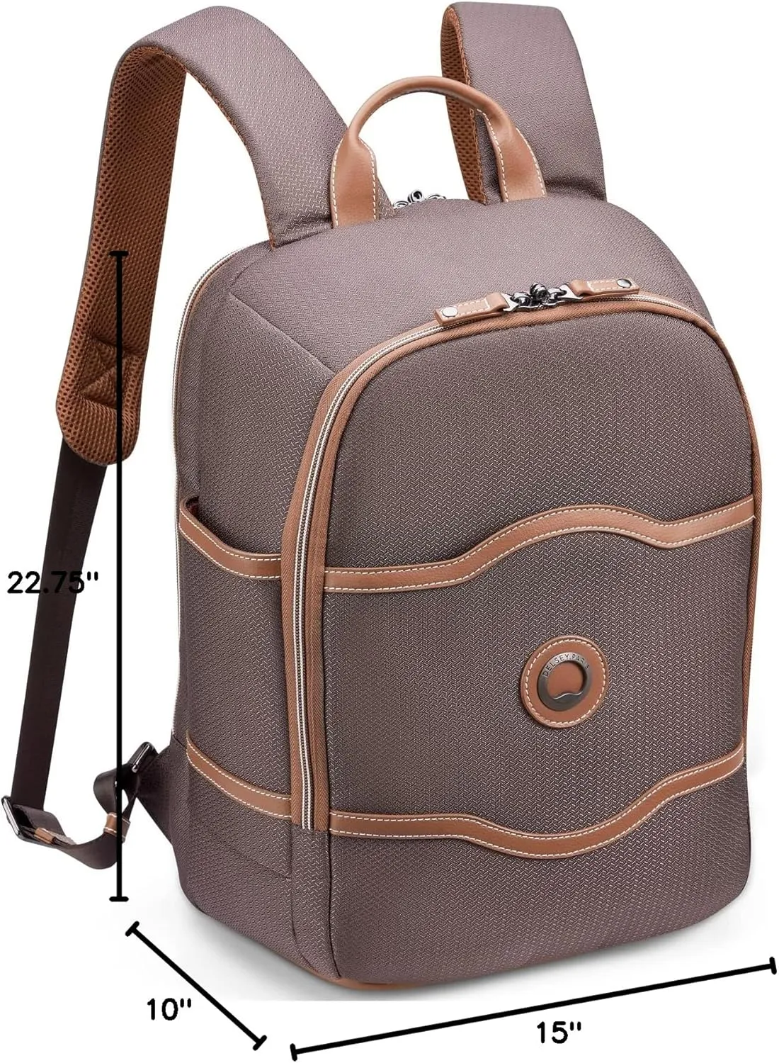 DELSEY PARIS Chatelet Air 2.0 Hardside Luggage with Spinner Wheels, Chocolate Brown, 2 Piece Set, (20/Backpack)