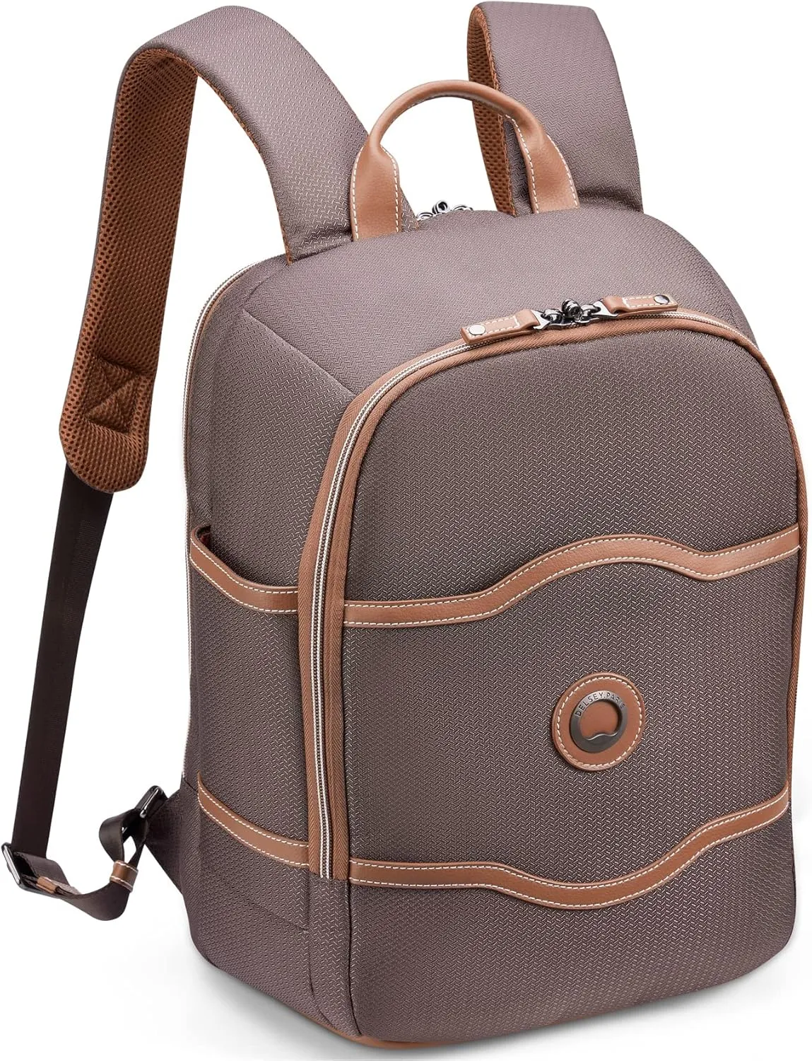 DELSEY PARIS Chatelet Air 2.0 Hardside Luggage with Spinner Wheels, Chocolate Brown, 2 Piece Set, (20/Backpack)