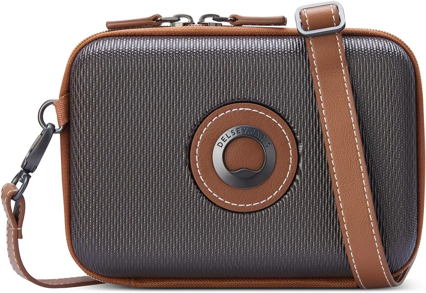 DELSEY PARIS Chatelet Air 2.0 Hardside Luggage with Spinner Wheels, Chocolate Brown, 3 Piece Set (20/28/Crossbody)