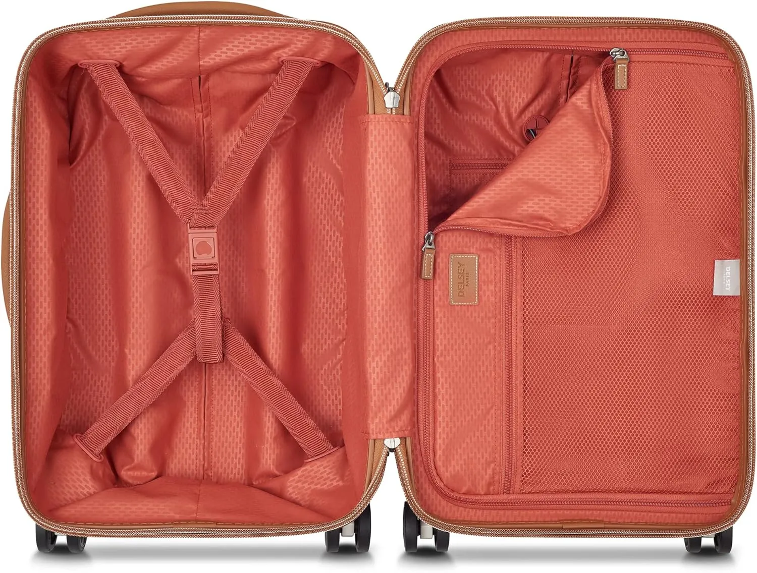 DELSEY PARIS Chatelet Air 2.0 Hardside Luggage with Spinner Wheels, Chocolate Brown, 3 Piece Set (20/28/Crossbody)