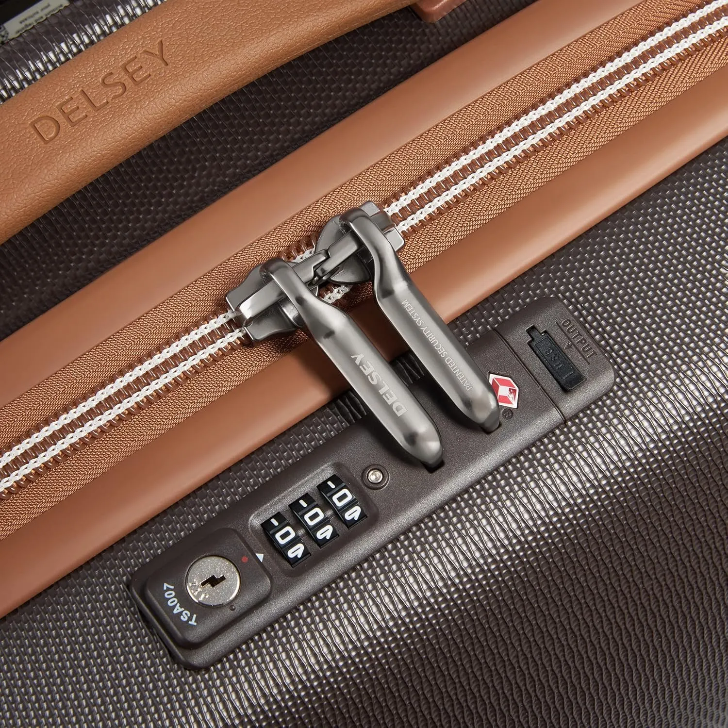 DELSEY PARIS Chatelet Air 2.0 Hardside Luggage with Spinner Wheels, Chocolate Brown, 3 Piece Set (20/28/Crossbody)
