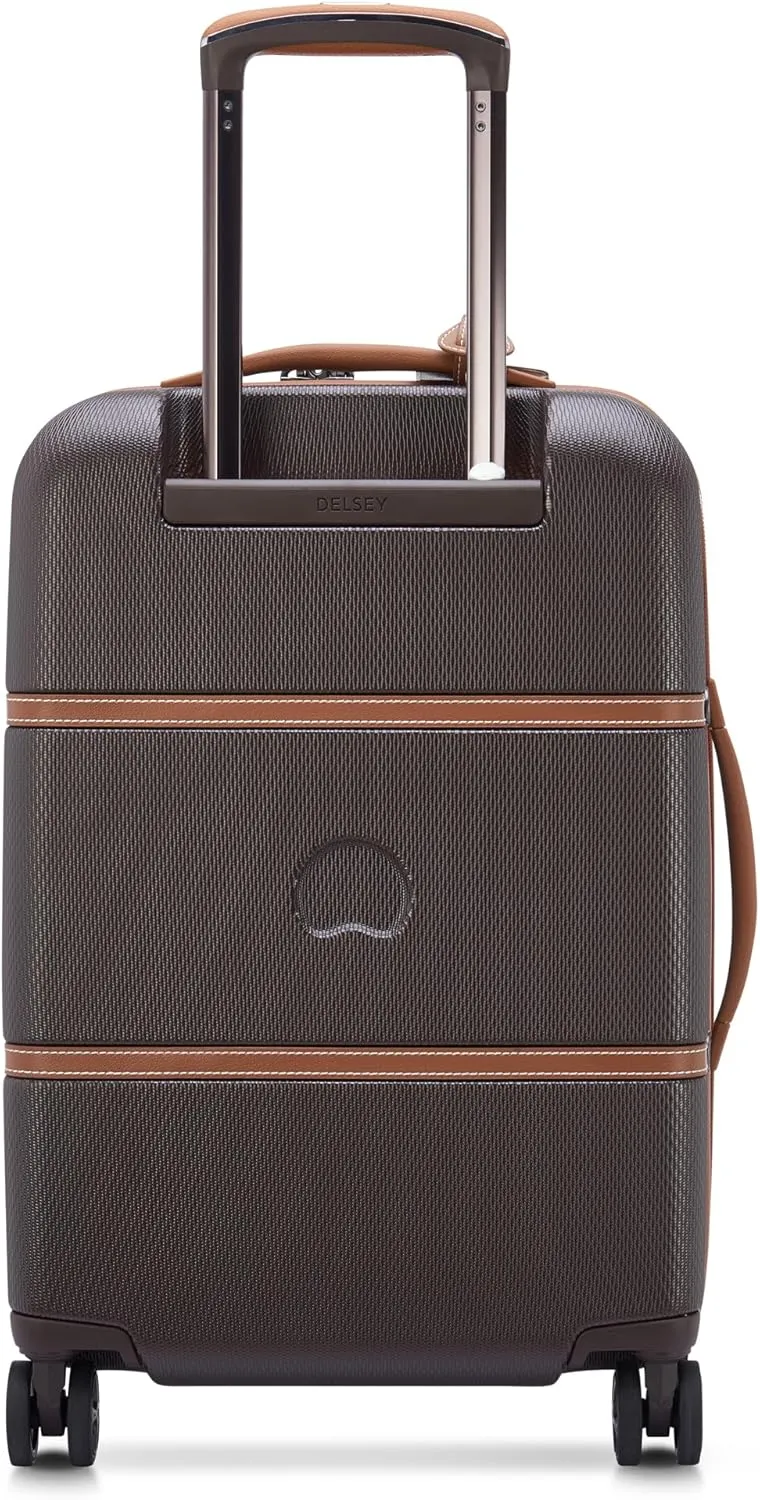 DELSEY PARIS Chatelet Air 2.0 Hardside Luggage with Spinner Wheels, Chocolate Brown, 3 Piece Set (20/28/Crossbody)