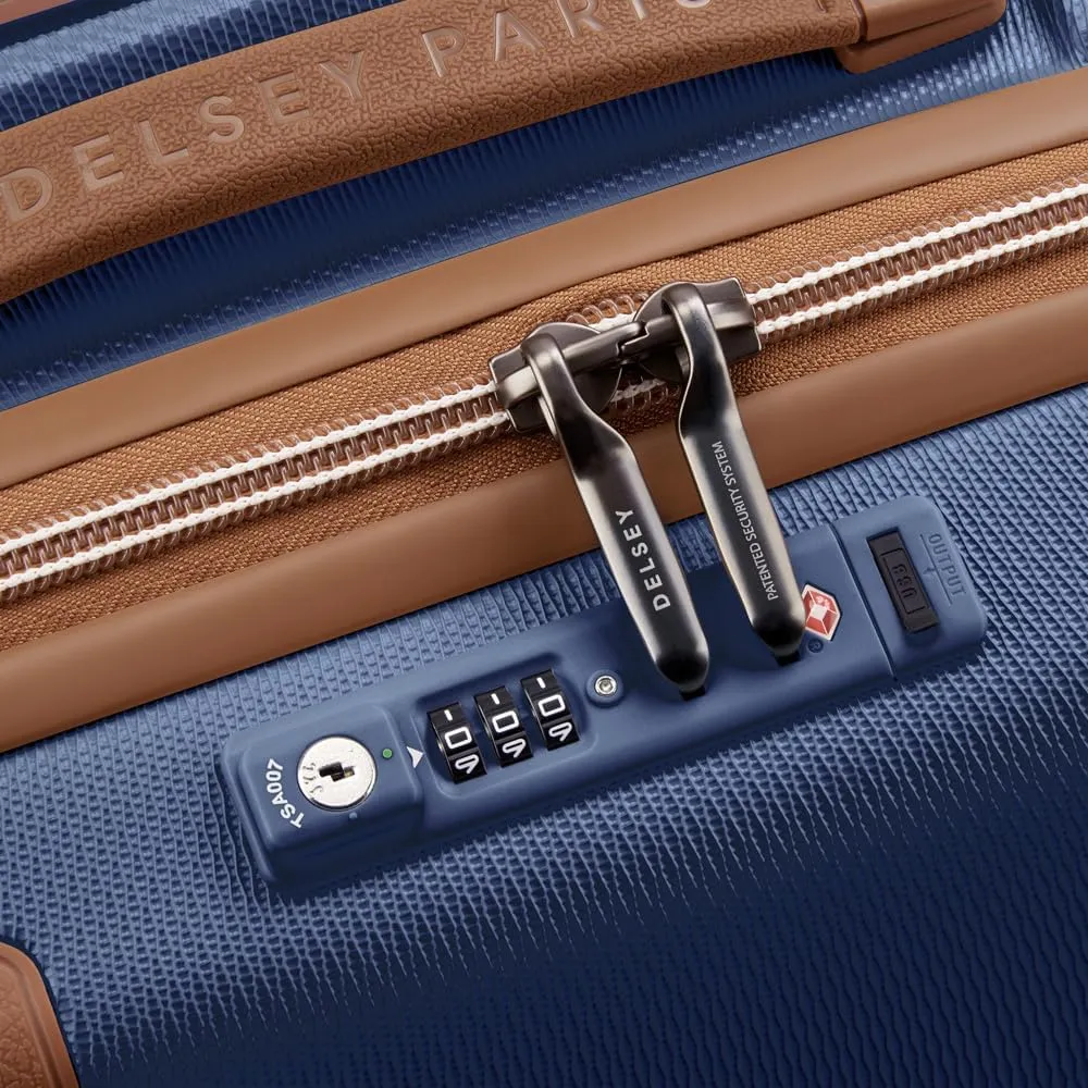 DELSEY PARIS Chatelet Air 2.0 Hardside Luggage with Spinner Wheels, Navy Blue, Carry on 20 Inch