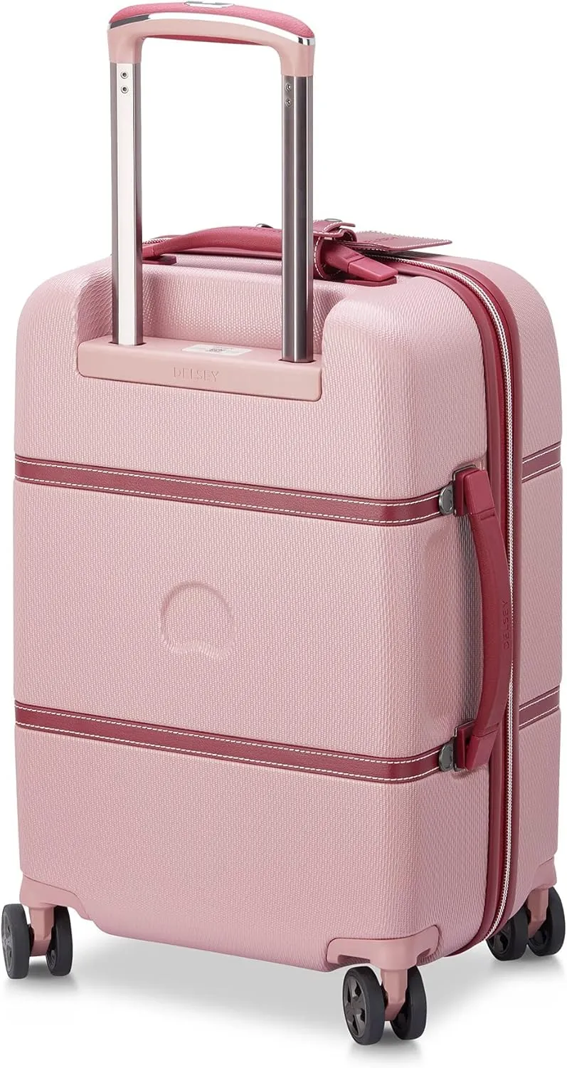 DELSEY PARIS Chatelet Air 2.0 Hardside Luggage with Spinner Wheels, Pink, Carry on 19 Inch