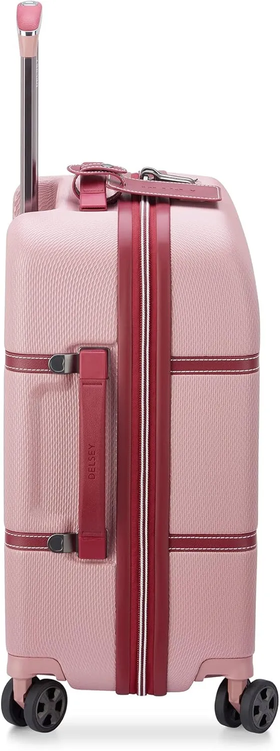 DELSEY PARIS Chatelet Air 2.0 Hardside Luggage with Spinner Wheels, Pink, Carry on 19 Inch