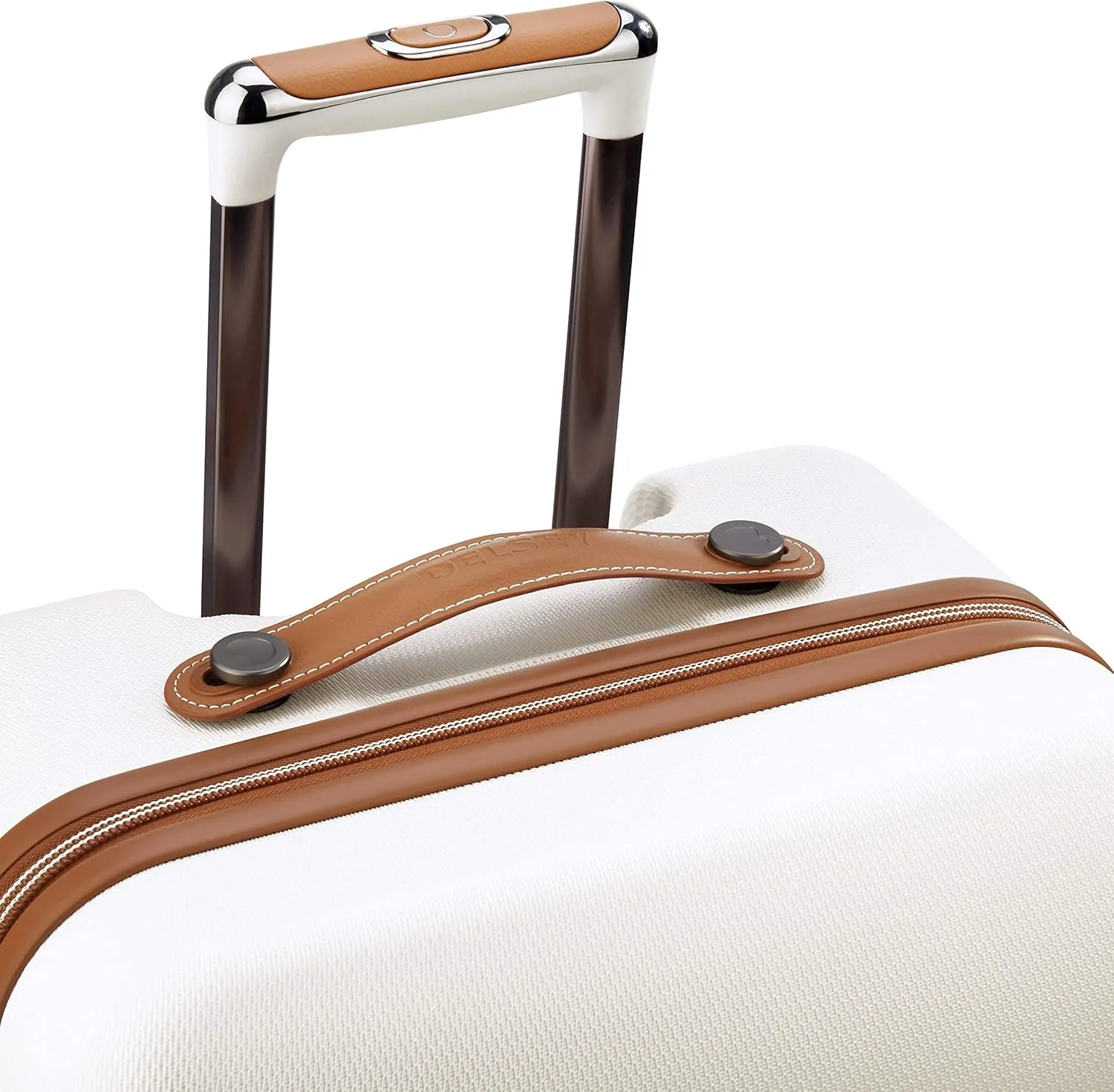 DELSEY PARIS Chatelet Air Hardside Luggage, Spinner Wheels, Champagne White, Checked-Large 28 Inch
