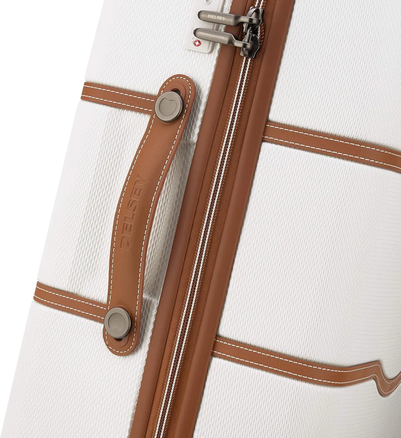 DELSEY PARIS Chatelet Air Hardside Luggage, Spinner Wheels, Champagne White, Checked-Large 28 Inch